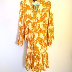 Banana Republic Summer Floral Blouse / Skirt SET